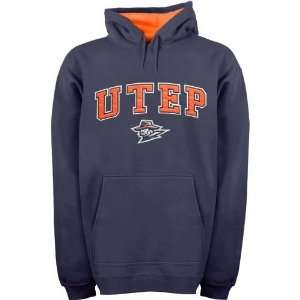  UTEP Miners Arch Logo Hooded Sweatshirt (Navy)