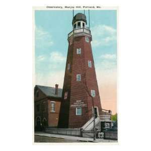 Portland, Maine, View of the Observatory on Munjoy Hill Premium Poster 