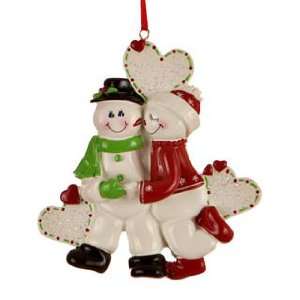 Snowman Sweethearts Christmas Ornament 