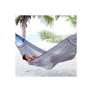  NOVICA Cotton hammock, Ocean Waves (single)