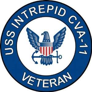  US Navy USS Intrepid CVA 11 Ship Veteran Decal Sticker 3.8 