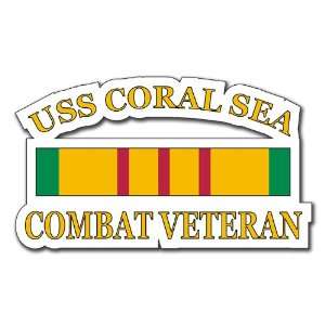  USS Coral Sea Vietnam Combat Veteran Decal Sticker 5.5 