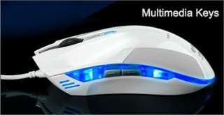 3LUE White Cobra Portable Gaming mouse Mice+USB Wired  Christmas 