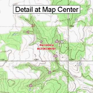  USGS Topographic Quadrangle Map   Harrisburg, Oklahoma 