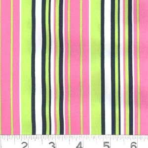  60 Wide Nylon Lycra Swimwear Fabric Stripes Pink By The 
