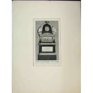  Monument Jonas Hanway Westminster Abbey Old Print