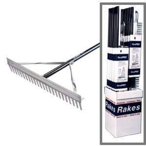   Rake YardPro Rakes, Blue Aluminum Handle   48 x 66 Inches Patio, Lawn