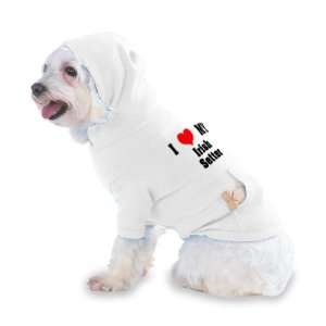   Irish Setter Hooded T Shirt for Dog or Cat LARGE   WHITE