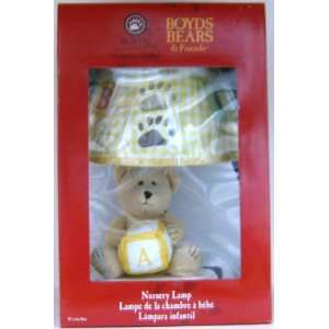  Boyds Bears & Friends B is for Bear Nursery Lamp Baby