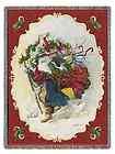 Old Fashioned Christmas Santa Tapestry Throw  
