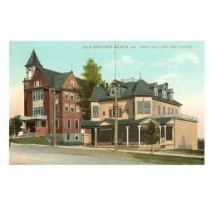  Town Hall and Post Office, Old Orchard, Maine Stretched 