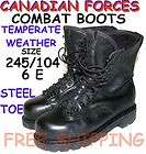 CANADA ARMY COMBAT BOOTS   6 E   245/104   TEMPERATE WE