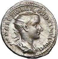 GORDIAN III 239AD Rare Silver Authentic Ancient Roman Coin VICTORY 