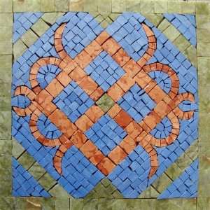  12x12 Marble Mosaic Pattern Art Tile Accent Piece Insert 