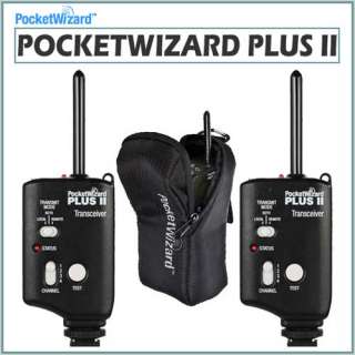 Includes 2 PocketWizard 801125 Plus II Transceiver/Relay Radio Slave 