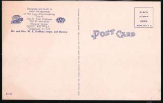 COLUMBIA PA Staffords Castle Motor Court Motel Vtg Postcard Old Linen 