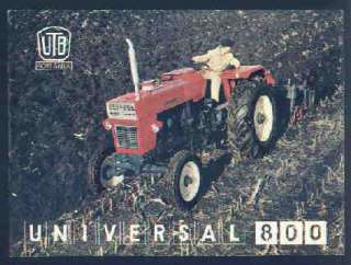 UTB Romania Universal 800 Tractor Specs Brochure  