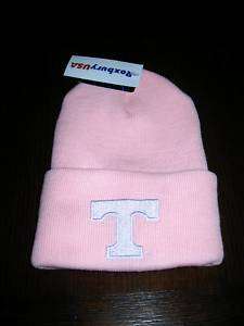 UT Tennessee Vols Power T Pink Knit Cuff Cap New W/Tag  