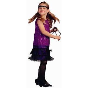    Purple Sequin Flapper Dress Childs Costume MD Toys & Games