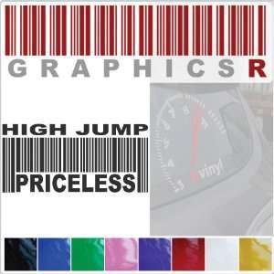 Sticker Decal Graphic   Barcode UPC Priceless High Jump Jumper Track 