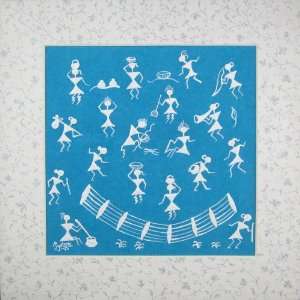  Asian Art from Warli Tribe of India 13 x 13 inches