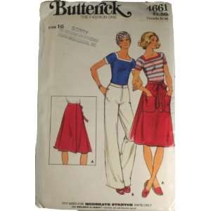   4661 Pattern Misses Top,Skirt and Pants Size 16 Arts, Crafts & Sewing