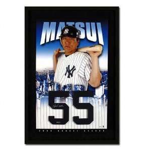  Hideki Matsui New York Yankees Framed Autographed Number 