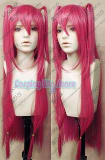 Angel Beats Yui Anime Cosplay Long Hot Pink Wig  