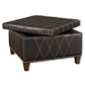  23005 Wattley Series Storage Ottoman Covered with Faux 