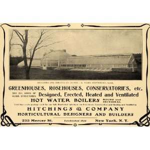  1904 Ad Hitchings Horticultural Greenhouses Architecture J 