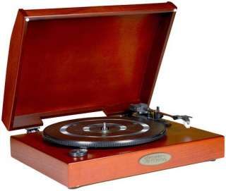 USB To PC Turntable With Aux Input Jack (Mahogany)  