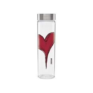  Twisted Heart 18oz Single Wall Glass Hydration Bottle with 