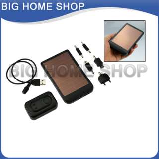   Solar Power Charger for Mobile Phone Camera  MP4 Black USA  