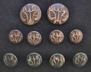 Victorian Metal Leaf Buttons In Two Sizes 10  