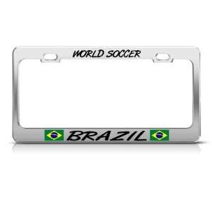  Brazil Brazilian Flag World Soccer Metal license plate 