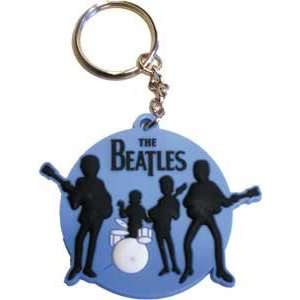  The Beatles Rubber Cartoon Band on Stage Key Chain New 