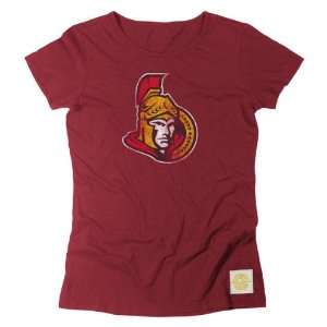 Ottawa Senators Retro Sport Womens Bigger Better Logo T Shirt  