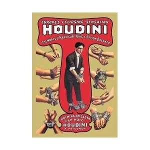  Houdini The Worlds Handcuff King and Prison Breaker 20x30 
