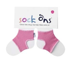 BABY Fuschia SOCK ONS * Keeps SOCKS On without Shoes *  