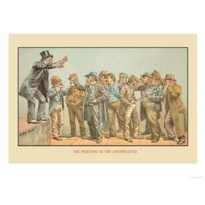  The Meeting of the Unemployed Giclee Poster Print by Tom 