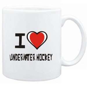    Mug White I love Underwater Hockey  Sports