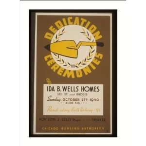  WPA Poster (M) Dedication ceremonies  Ida B. Wells Homes 