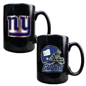  New York Giants 2PC COFFEE MUG SET HELMET/PRIMARY LOGO 