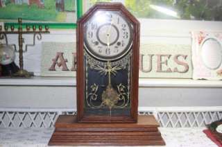 Vintage Unmarked Chiming Wooden Decorative Mantle Clock