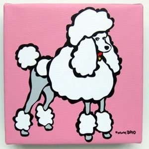  Poodle on Pink by Marc Tetro. Giclee on Fine Art Canvas 