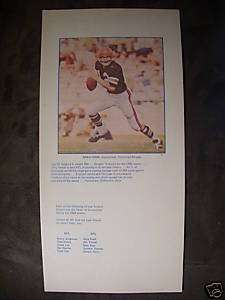   Poster   Label 7 Greg Cook Cincinnati Bengals University of Cincinnati