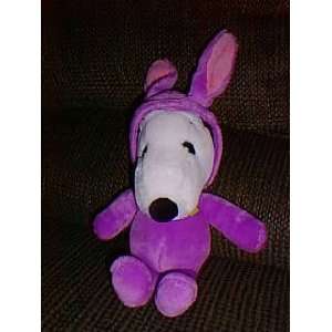  Peanuts Plush 11 Easter Snoopy in Purple Bunny Suit 