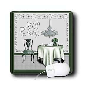   Design   Tea Party Invitation Tea Party Room Green   Mouse Pads
