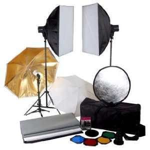   Photo Studio 3 Flash Strobe Light Backdrop 2 Softbox Umbrella Kit Set