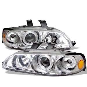   92 95 2/3DR Halo Projector Headlights Clear w/ FREE SUPER WHITE BULB